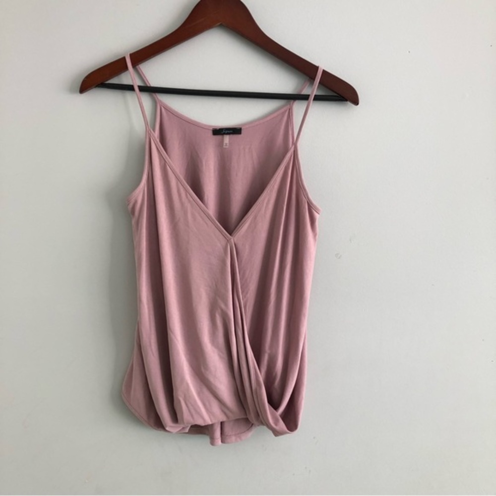 Soprano faux-wrap tank top blush pink